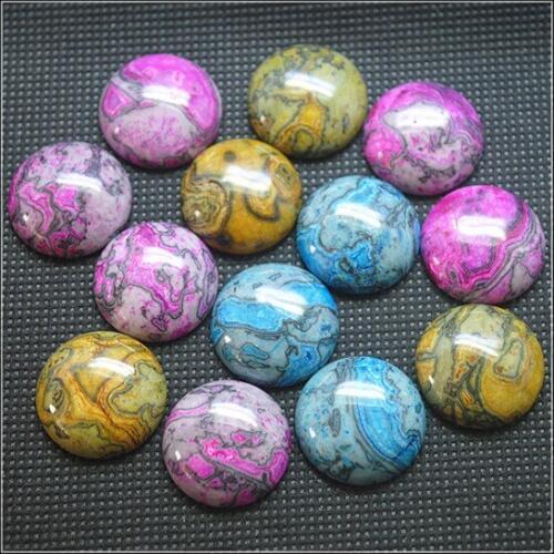 10pcs new gem stone cabochons round shapes size 20mm nature gem stone beads cabs jewelry making accessories