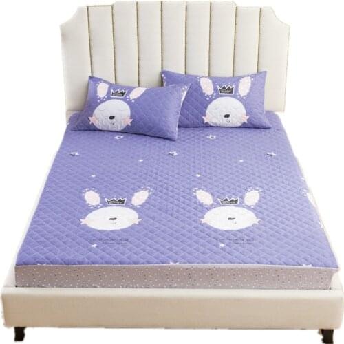 100% Cotton 1pc Bedspread & 2pcs Pillowcases set Quilted Bedspreads Ruffles Bed Luxury Cartoon Bed Cover Home Decor Textile