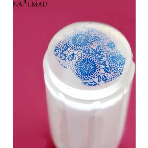 2pcs/set Clear Jelly Stamper Clear Nail Art Stamper Silicone Marshmallow Nail Stamper & Scraper Crystal Nail Stamper