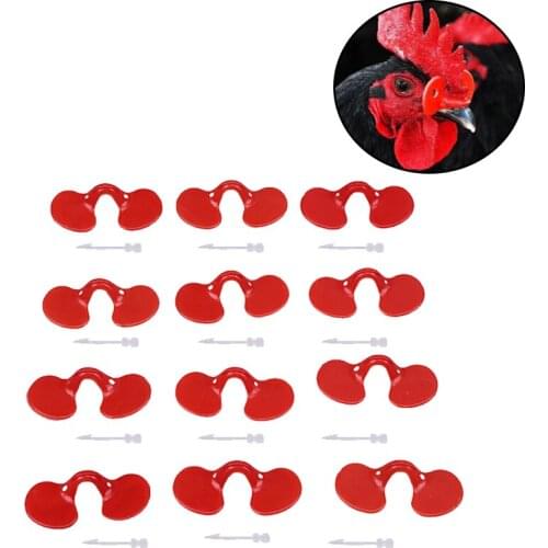 20Pcs Plastic Chicken Glasses Without Bolt Mouth Snap Ring Pigeon Pheasant Cock Anti-pecking Glasses Poultry Farming Animal Tool