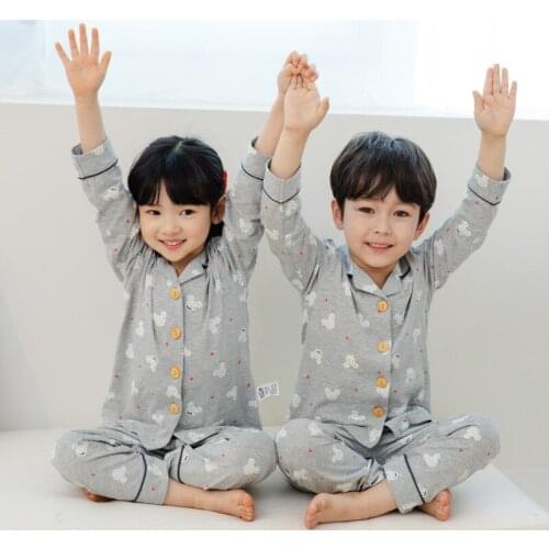 2021 Soft Children Pajamas Set Kids Baby Girl Boys Cartoon Casual Clothing Costume Long Sleeve Children Sleepwear Pajamas Sets