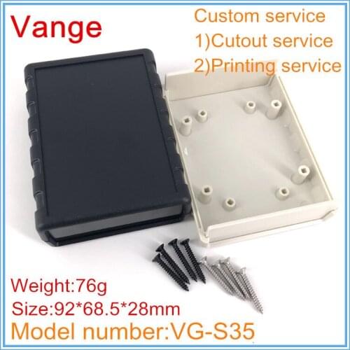 5pcs/lot extruded injection project box ABS plastic material diy housing case 92*68.5*28mm with screws for electrical product