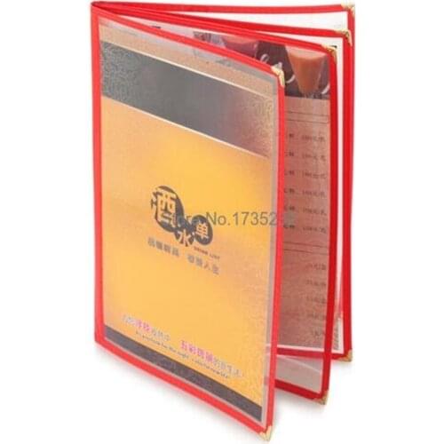 A4 4 pages PVC Recipe frame book Restaurant food shop menu frame file list picture albums