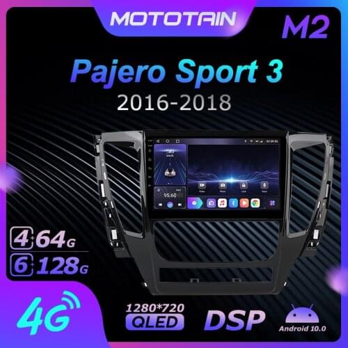 6G+128G Android 10.0 Car Radio GPS for Mitsubishi Pajero Sport 3 2016 -2018 GPS Navi Seteo System with 4G LTE DSP SPDIF 1280*720