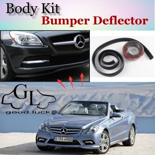Bumper Lip Lips For Mercedes Benz CLK C208 A208 C209 A209 C207 A207 1996~2015 / Spoiler For Car Tuning / Body Kit + Strip
