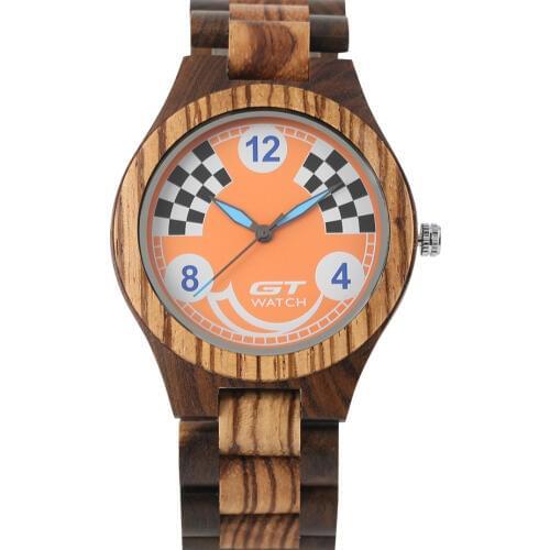 Mens Wooden Watch Classic Quartz Wooden Watches for Boy Premium Wooden Strap Wristwatch for Male