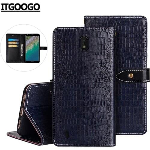 Case For Nokia C01 Plus Case Cover Crocodile Grain Flip Leather Case For Nokia TA-1383 Cover Business Phone Case