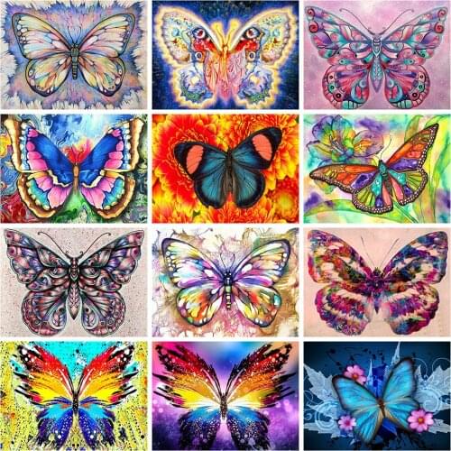 Evershine 5D DIY Diamond Painting Butterfly Full Square Rhinestone Mosaic Diamond Embroidery Animals Cross Stitch Kit Home Decor