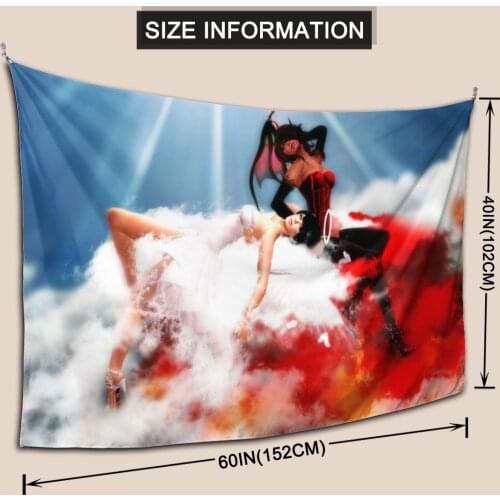 Devil Angel Eyes Abstract Wall tapestry Painting Poster Angel wings Art Prints Wall tapestry For Living Room Vintage Decoration