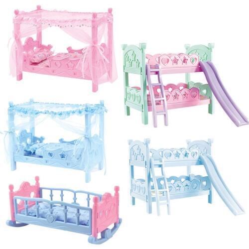 Children Girls Play House Toy Bed Princess Doll Simulation Toys Shaker Hammock Simulation Crib