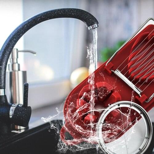 Multifunctional Egg Slicer Cutter 2 in 1 Egg Cutter Stainless Steel Fruit Slicer For Kitchen Accessories CLH@8