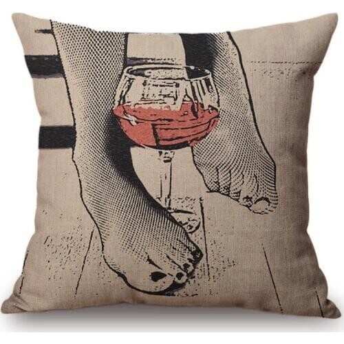 Fashion Sexy Lady Pinup Girl Red and Black High Heels Print Car Decorative Pillowcase Pillow Case Cushion Cover Sofa Home Decor