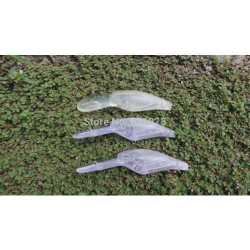 MR OCTOPUS 50pcs Unpainted Clear Plastic Fishing Lure Bodies4#------12.5cm .19.5g