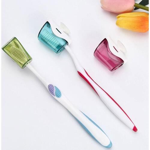 Toothbrush Suction Holder Rack Cover Wall Mount Hang Stand for Bathroom Home Kitchen 3 PCS Blue Pink Green