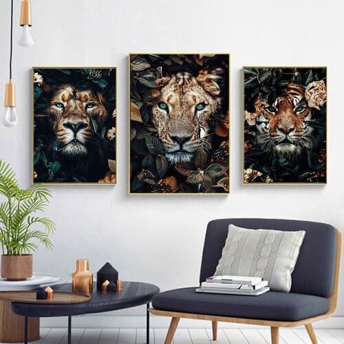 Canvas Painting Tiger Poster Abstract Art Print Animal Image Living Room Bedside Wall Decorative Painting home decoration poster