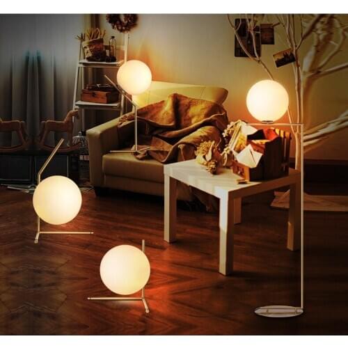 Table lamp Modern Glass Ball LED Stand Lamp Creative Table Light For Study Room /bedroom Free shipping