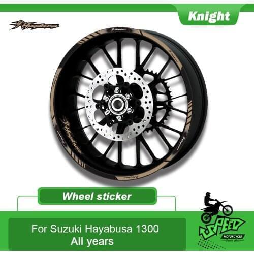New high quality 12 Pcs Fit Motorcycle Wheel Sticker stripe Reflective Rim For Suzuki Hayabusa GSXR1300 100% Brand New