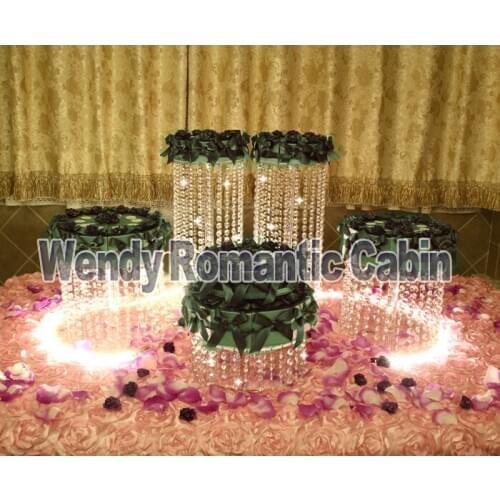 5PCS Diameter(20cm 30cm) Party Crystal Cake Stand -Wedding decoration-Bling Wedding Centerpiece-Sparking Cake Display