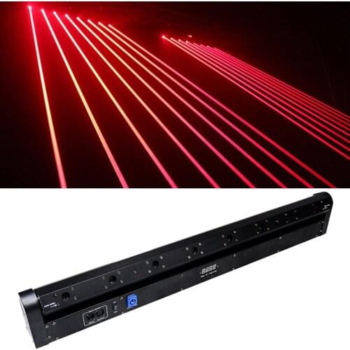 Professional Stage Light 8 Eyes Laser Moving Head Line Laser System Show 8 Heads Red Green Blue Laser For Party Disco DJ KTV