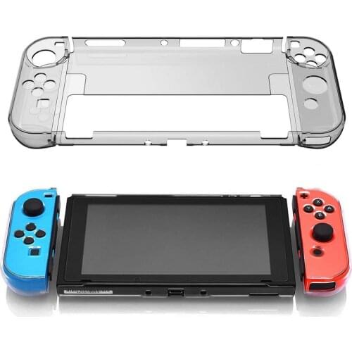 For Switch OLED Transparent Protective Case Shell TPU+PC Material Anti-drop And Anti-scratch Game Console Protective Cover