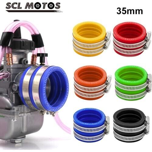 SCL MOTOS 1PC 35mm Rubber Motorcycle Carburetor Adapter Inlet Pipe For 21 24 26 28 30mm OKO KEIHIN KOSO PE 28 30mm Carb Racing