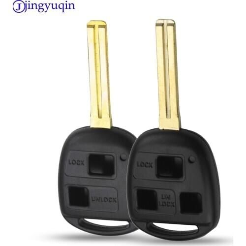 Jingyuqin Replacement Housing Shell Remote Key Case Fob 2/3 Buttons For Lexus For Toyota CAMRY RAV4 Corolla PRADO YARIS TOY48