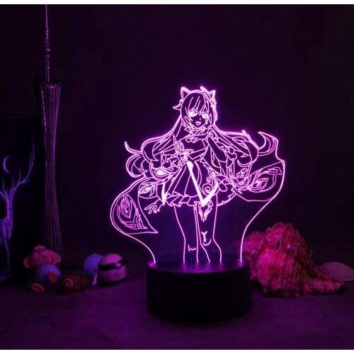 LED Genshin Impact Illusion Lamp Hot Game Light for Bedroom Decor Light Atmosphere Bedside Night Lamps Kids Gift 3D Night Light