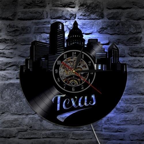 Texas State Wall Clock United States State led Lighting Wall Light Modern Backlight Cool Living Room Interior Decorative