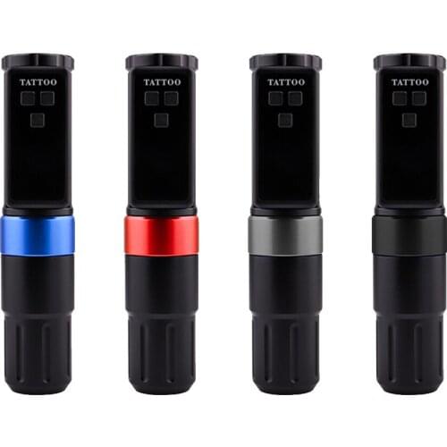 1 Set Rechargeable Wireless Tattoo Pen Machine Rotary Rocket Motor Device Built-in 2 Batteries Aluminum Alloy Tatu Gun Tool Set
