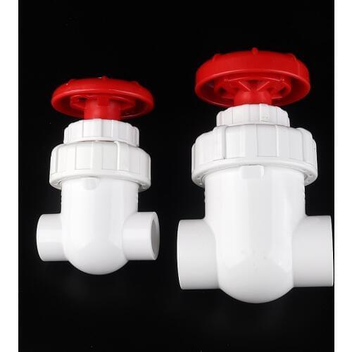1pc 20/25/32/40/50/63mm UPVC Gate Valve Garden Irrigation Aquarium Precision Flow Control Sluice Hand Wheel Switch Valve