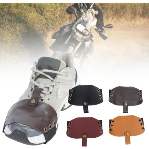 1Pc Motorcycle Shoe Cover Protective Wear Resistant Faux Leather Gear Shift Pad Boot Protector for Motorbike Accessories