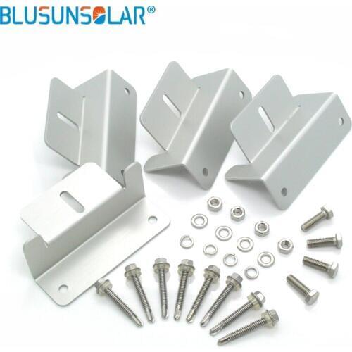 10 sets/lot Z-type100% Aluminum Solar Bracket Stand solar Panel Roof Mounting Bracket High performance ZJ0218