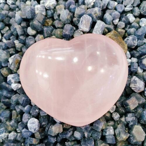 120grams Of Heart-Shaped love Beautiful Powder Crystal Carving Reiki Healing