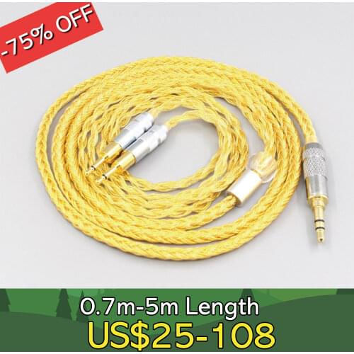 16 Core OCC Gold Plated Braided Earphone Cable For Sennheiser HD700 Headphone 2.5mm pin LN007387