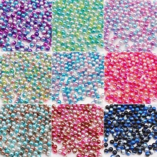 20g/lot 6mm Holeless Acrylic Beads Round Gradient Colorful Beads For DIY Handmade Crafts Crystal Clay Filling Accessories 192pcs