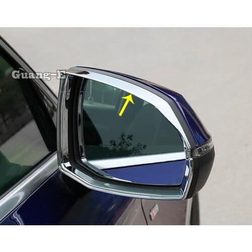 For Audi Q5 Q5L 2018 2019 2020 2021 Body Rear Rearview Side Glass Mirror Trim Frame Rain Shield Sun Visor Shade ABS Eyebrow 2pcs