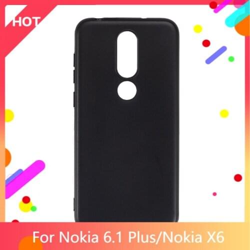 6.1 Plus Case Matte Soft Silicone TPU Back Cover For Nokia X6 Phone Case Slim shockproof