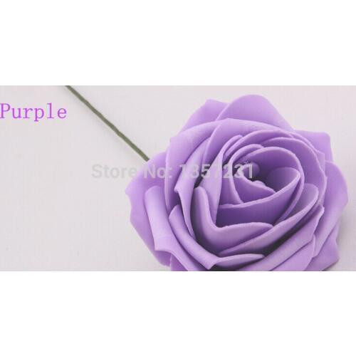 800pcs/lot (6cm) 2 styles Single Foam Rose Flowers Stem in 13 Different Colors For Selection Wedding Flowers