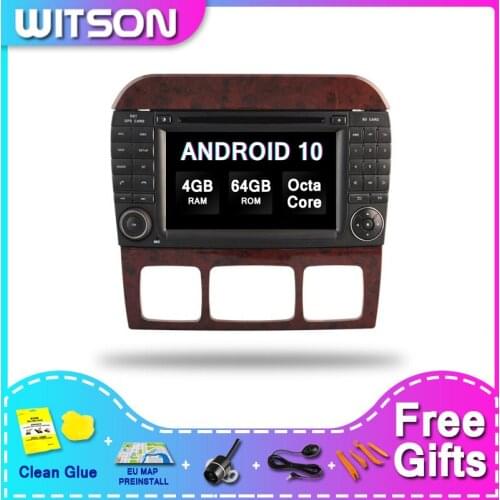 WITSON ANDROID 10.0 GPS Car DVD Player For MERCEDES-BENZ S CLASS indash Car Dvd Player4GRAM 64GBROM