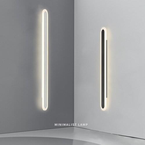 Long Strip Modern Bathroom Mirror Light Bedroom Bedside Wall Lamp Indoor Decoration Ceiling Light Sconce Iron Acrylic Lamp 220V