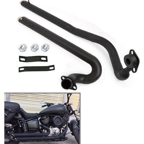 For Yamaha V Star Dragstar 1100 XVS1100 Motorcycle Exhaust Pipe Shortshots Baffle Assembly With Muffler Removable Silencer