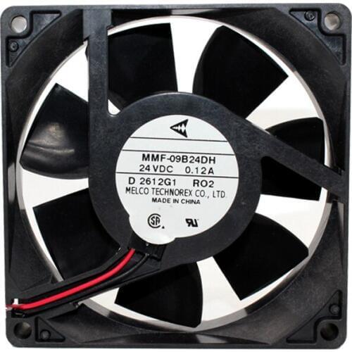 Melco MMF-09B24DH RO2 DC 24V 0.12A 92x92x25mm 2-Wire Server Cooling Fan