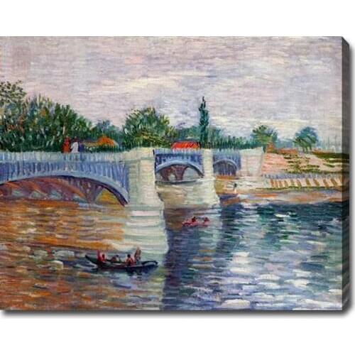 Modern art painting on canvas The Seine with the Pont de la Grande Jatte hand painted Vincent Van Gogh artwork High quality
