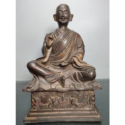 Wedding decoration Copper tires are beaten by hand, chiseled, and painted with thin bones Arhat Buddha statues