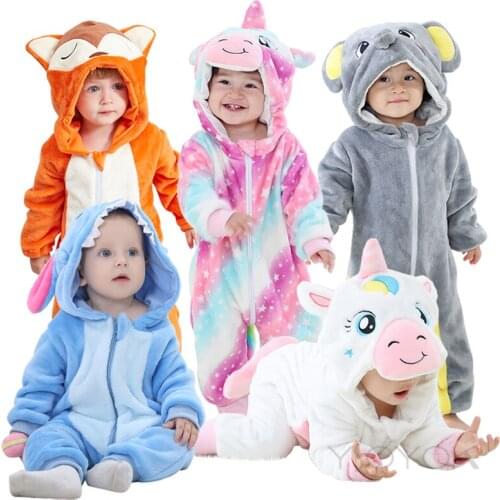 Infant Romper Baby Boys Girls Jumpsuit Newborn Clothing Toddler Pajamas Winter Baby Clothes Unicorn Romper Toddler Costumes