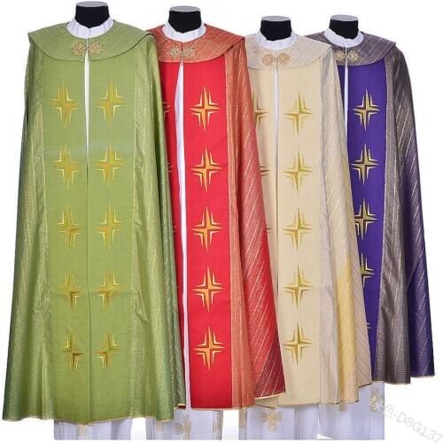 Knight Party Cosplay Costume Halloween Men Medieval Retro Shawl Cloak Prayer Robes Church Dress Carnival Priest Monk Cloak Capes