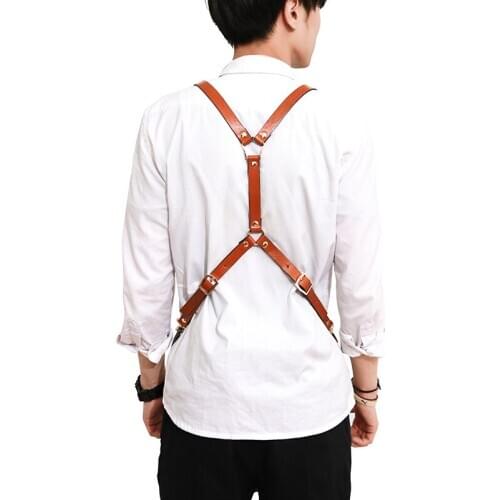 Cowboy apron Korean fashion barista tea shop hair salon men and women overalls custom children print logo