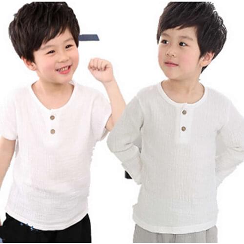 2019 Summer Baby Boys T-shirts Cotton Babies Tops Casual Baby Linen Tees Print o-neck Boys t- Shirts Children shirt Clothing