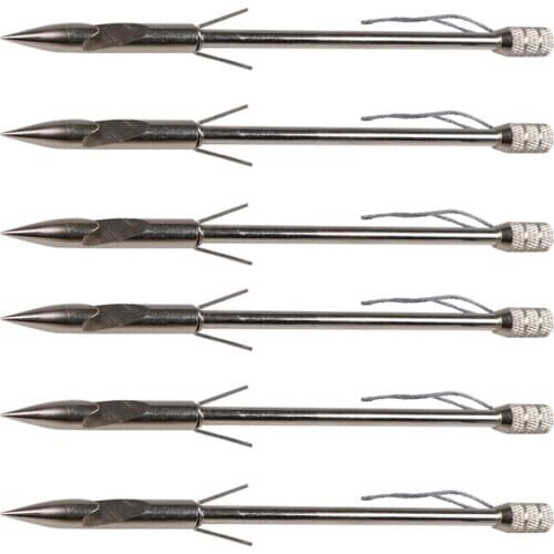 Luoyer 6/12 pcs Fish Dart Hunting Shooting Catapult Dart Fishing Gear Stainless Steel Arrowhead