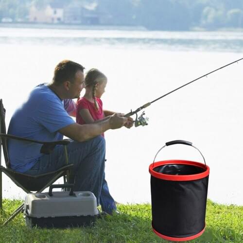 Multi-function Portable Bucket Outdoor Fishing Tackle Equipment 12L Car Wash Large Bucket Folding Bucket Home